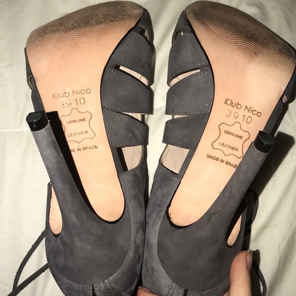 Klub Nico grey suede heels - Picture 5 of 7